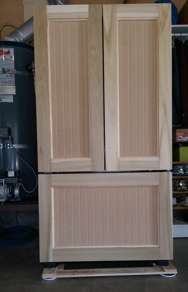 custom doors for fridge in progress
